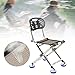 MERIGLARE Fishing Chair Foldable Camping Stool Folding with Back Seat 180 of Degree Adjustable Backrest Camping Stool for Garden Outdoor and Indoor Beach