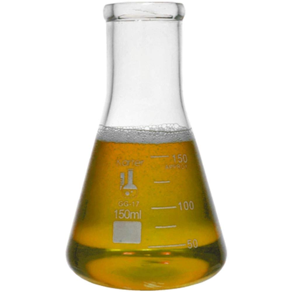 150 ml de boca estrecha Erlenmeyer con tapón de goma, Karter Científico