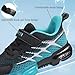 JMFCHI Boys Girls Kids' Sneakers Knitted Mesh Sports Shoes Breathable Lightweight Running Shoes for Kids Fashion Athletic Casual Shoes 6 Big Kid Black Blue 8267