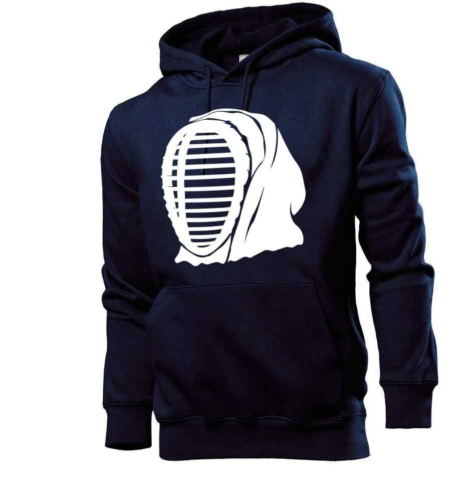 Generisch Kendo - Felpa da uomo con cappuccio blu navy S