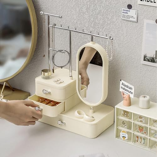 Arbre à bijoux avec miroir Jauhmui pour organiser colliers et boucles - 4