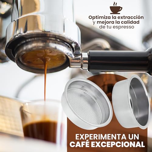 Miniatura 7 de 2x1 Filtros Presurizados Para Cafetera Cecotec De 1 Y 2 Tazas 51mm - Pack 2 Filtro De Repuesto Resistentes Y De Fácil Limpieza - Accesorios De Reemplazo Duraderos Para Cafetera Expresso Cecotec