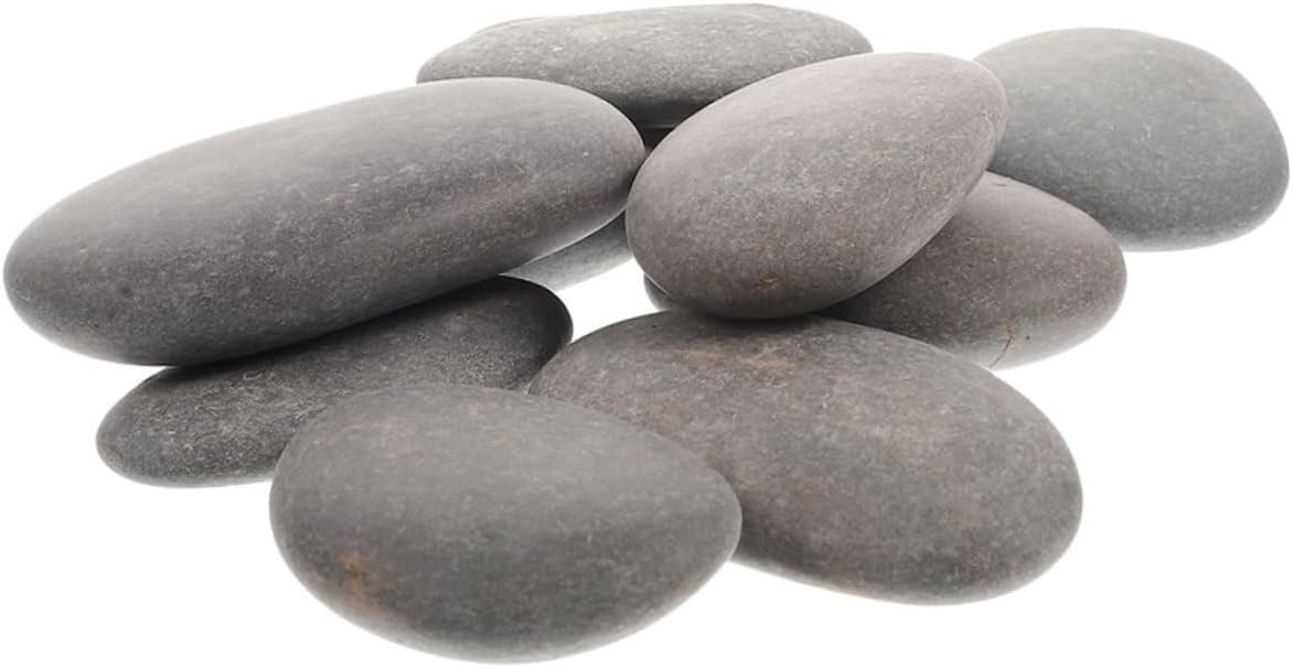 OSALADI 10pcs Smooth Natural Pebbles for Painting DIY Creative River Rocks for Boys and Girls Crafts for Garden Decor and Art Projects