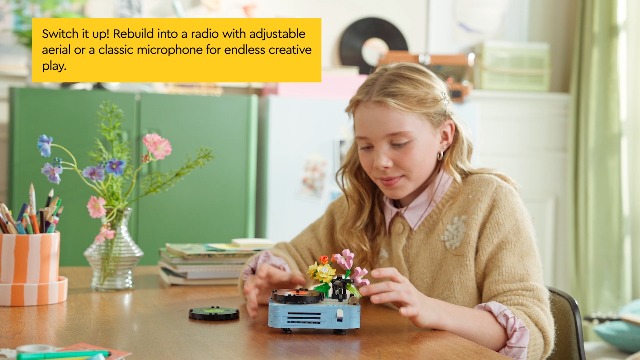 LEGO Creator 3 in 1 Record Player with Flowers - Building Toy with