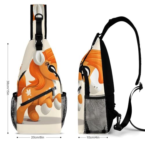 Skateboard Sling Bag for Men Women - Adjustable Crossbody Chest Backpack, 15" Travel Hiking Fanny Pack2