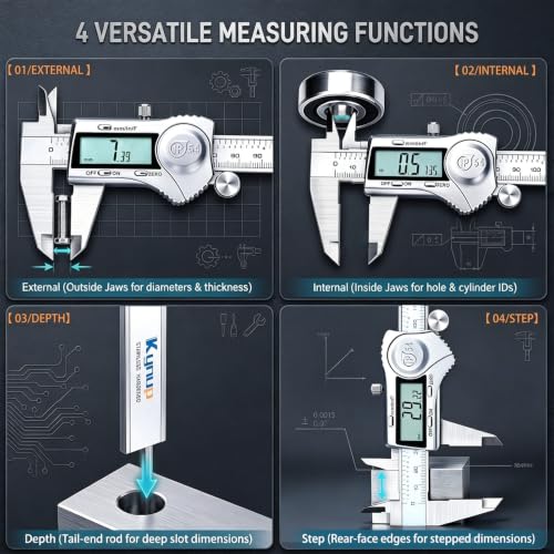 Kynup Digital Calipers 150mm, Stainless Steel Calipers Measuring Tool, IP54 - Image 5