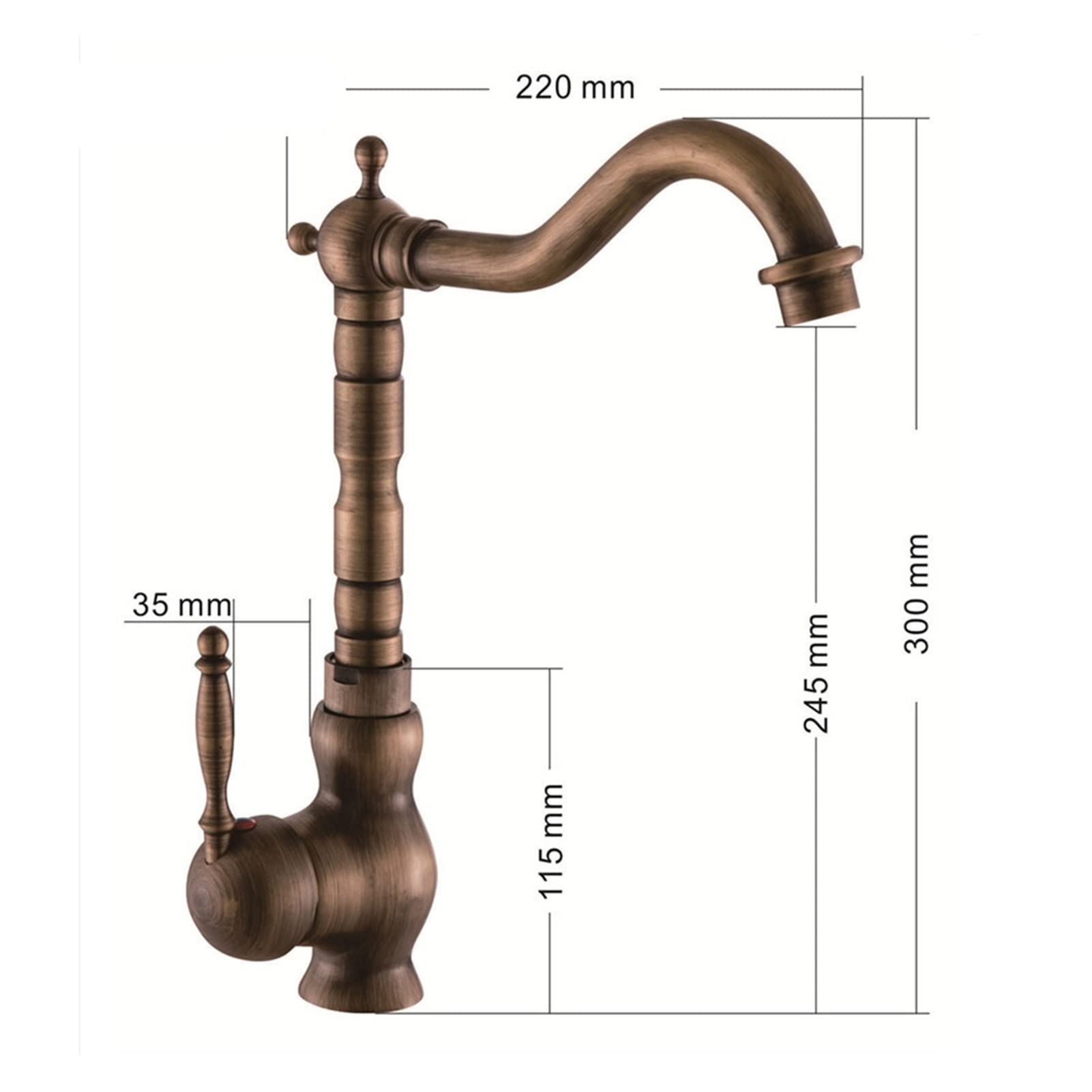 Grifo de Cocina, baño de mejoras para el hogar Grifo de Cocina Grifo de Lavabo de baño Giratorio 360 Grifo de Fregadero Comfortable Anniversary