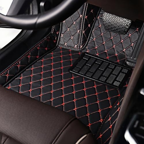eirnghn Alfombrillas de Coche para Benz G Class(4door) 2010-2018, Juego de Alfombrillas de Moqueta a Medida, B-Black and Red-Left Rudder