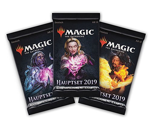 Preisvergleich Produktbild Magic the Gathering - Hauptset M19 - 3X Booster Packung - Deutsche Ausgabe