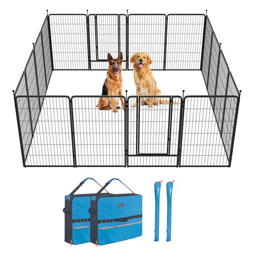 Image of FXW Instant Unleashed Dog Playpen, Portable Pet Fence for Outdoor, RV Trips, and Camping, 45 inch, 16 Panels for Large Dogs with Playpen Storage Bag (2 Pack)│Patented