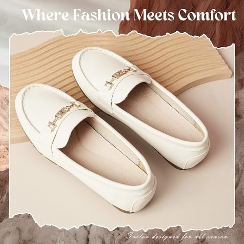 Image of Loafers for Women Comfortable Slip On Flats with Memory Foam Insole for Daily Wearing