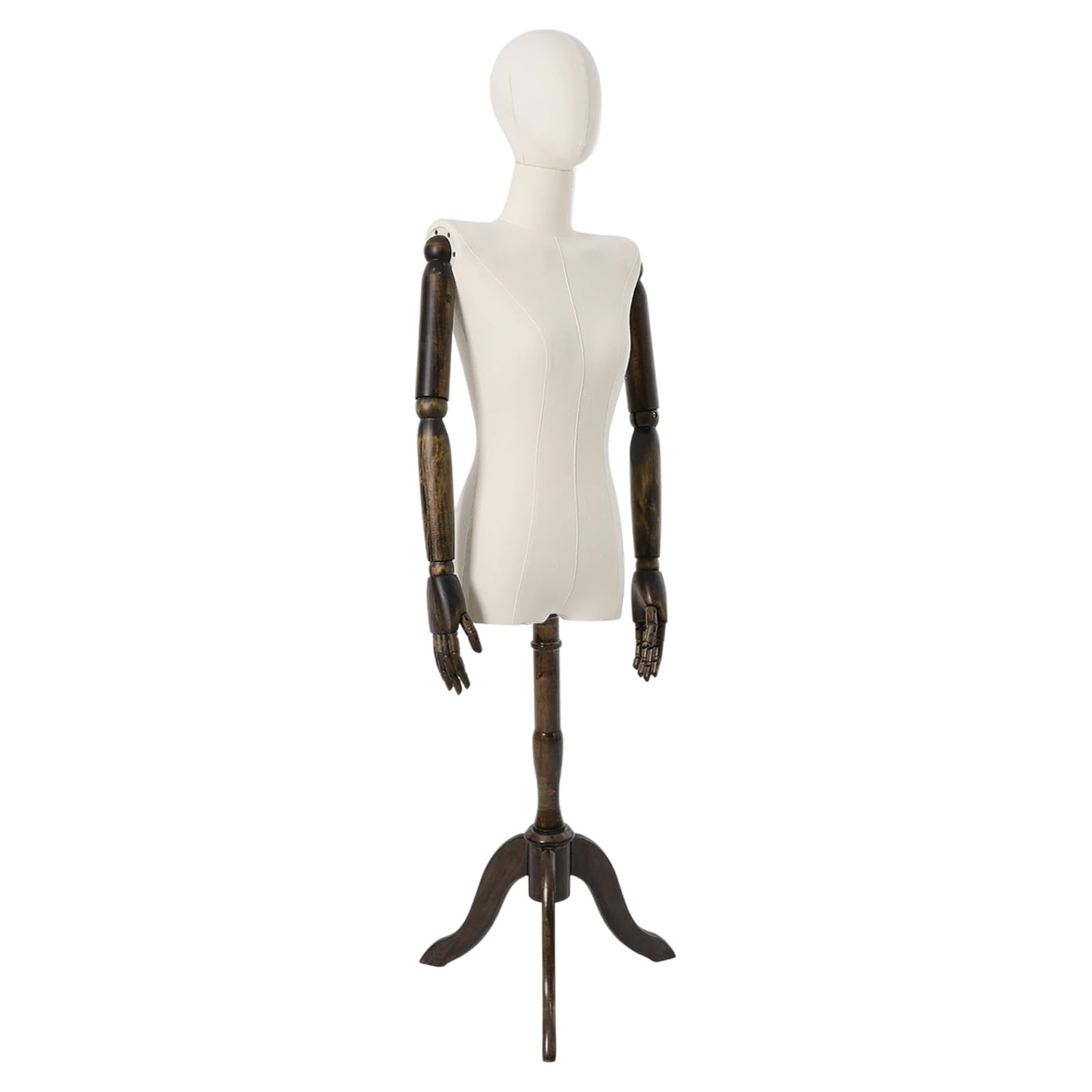 Manekin krawiecki, manekin z trójkątną podstawą, stojak na ciało, z głową, regulowana wysokość 155-200 cm, do ubrań