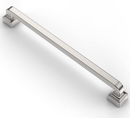 Asidrama - Paquete de 10 manijas de latón cepillado para alacena, con agujero central de 19 centímetros, tiradores y accesorios dorados para