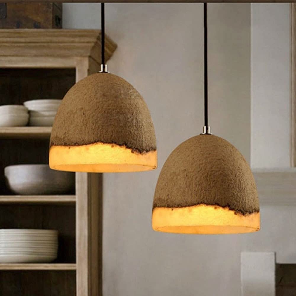 Lampa wisząca z żywicy cementowej