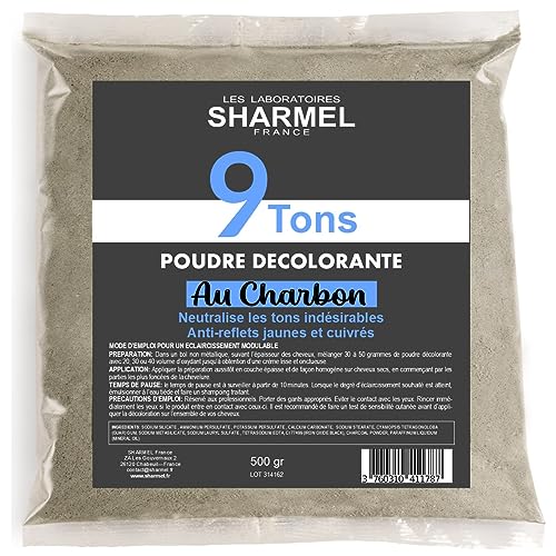 POUDRE DECOLORANTE 9 TONS AU CHARBON VEGETAL DE BAMBOU