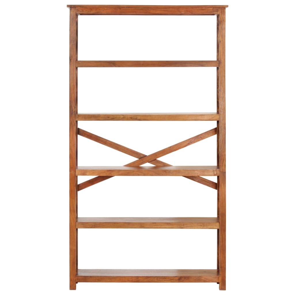 Générique Libreria 100 x 30 x 180 cm in legno massiccio acacia, finitura miele | 4 ripiani grandi, legno duro robusto, grani naturali unici, lucidatura accurata