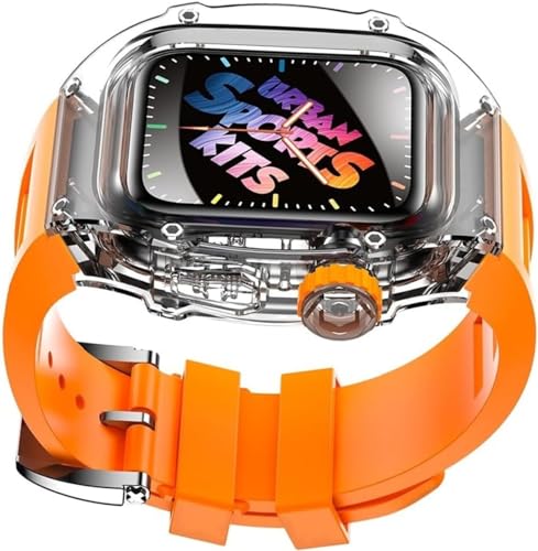 Correa de silicona antiarañazos para Apple Watch de 44 y 45 mm con protector deportivo
