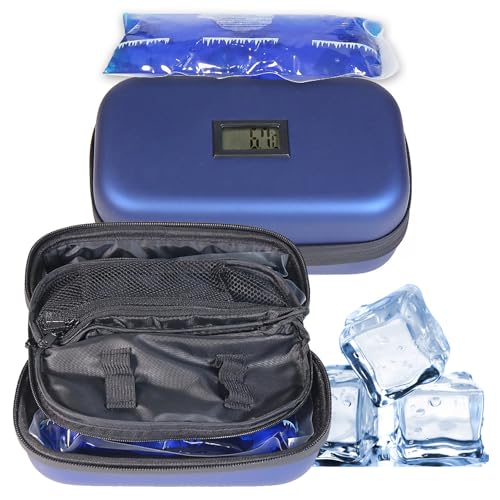 Glacière de voyage pour médicaments de grande capacité avec écran LCD