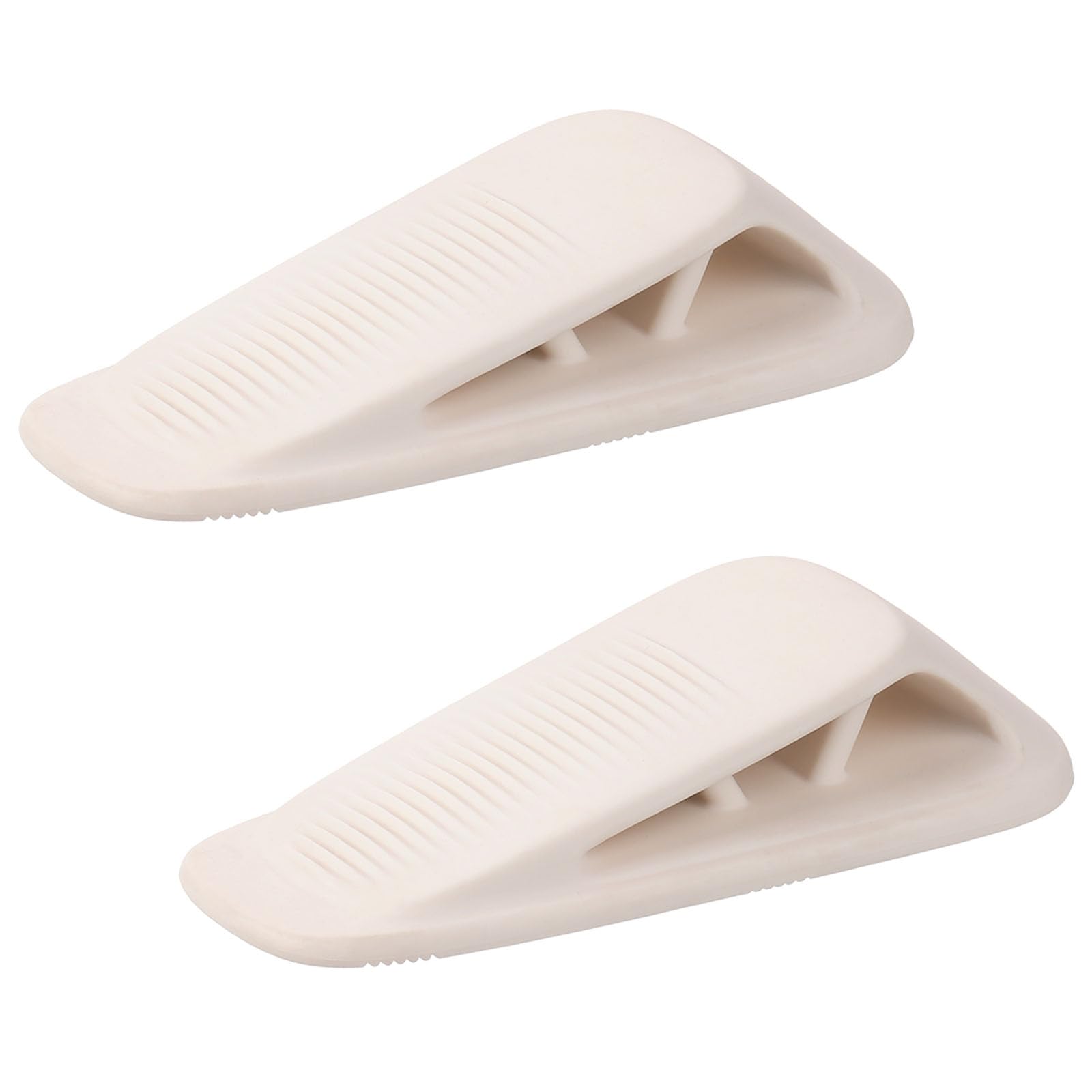 Fursafe&amp;Q Rubber Door Stoppers for Bottom of Door, Door Stop Wedge with Holder, Heavy Duty Doorstops 2 Pack, Wall Protector for Home &amp; Office &amp; School &amp; Commercial Doorstop Keep Open Stack White