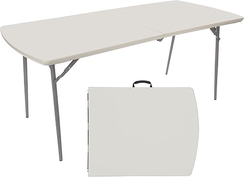 OEF Furnishings Mesa plegable, 30" x 72", gris claro