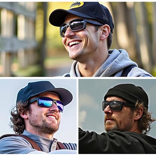 WISTON XXL Z87 Sunglasses for Men Women Fit Big Heads Sun Glasses UV400 Protection TR90 Frame Wide Square Sunglasses Z82422