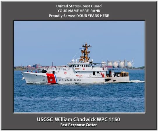 USCGC William Chadwick WPC 1150 Personalized Canvas Print, Coast Guard Photo, 11x14 Inch, Personalized Name and Rank, Made in USA