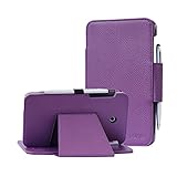 AT&T ASUS MeMo Pad 7 LTE case, i-UniK CASE for AT&T ASUS MeMo Pad 7 LTE GoPhone Prepaid Wal-Mart (6725A/ME375CL) Tablet PC Support Auto Sleep Awake Function [Bonus Stylus] (Purple)
