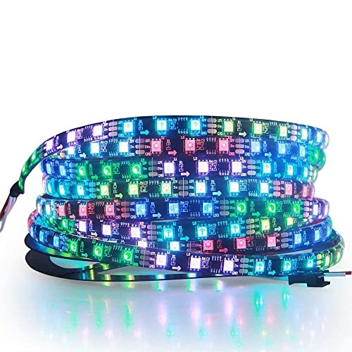 Image of Ws2812B Rgb Individually Addressable Pixel Led Strip - 1M (3.3Ft) - 60 Leds /M - Diy Projects, Home Decoration, Lighting Effects - 1 meter, Aluminium, Multicolor