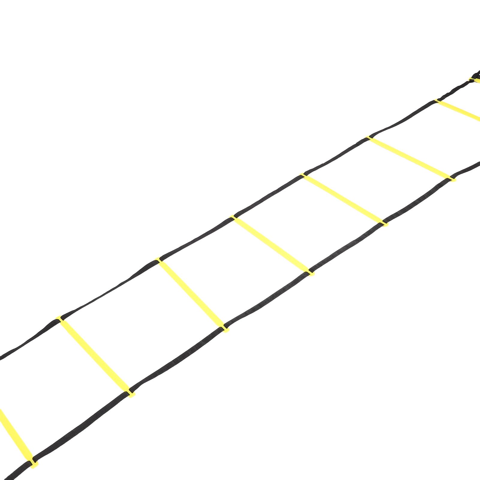 SIXRUN Escalera de Agilidad para Entrenamiento de Velocidad con Conos y | Construcción de Nailon Plástico Resistente, Ideal para Jardín, Parque, Gimnasio o Uso en Casa, Perfecto para Entrenamientos