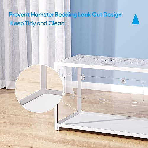 Image of BUCATSTATE Hamster Cage 2.0, Large Hamster Enclosure (31in, White)