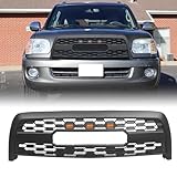 ACUNTCTO Front Grille Compatible with 2003 2004 2005 2006 Tundra Base/Limited/ SR5 Pickups, TRD Style Replacement Grill with LED Lights ABS Front Grill, Matte Black