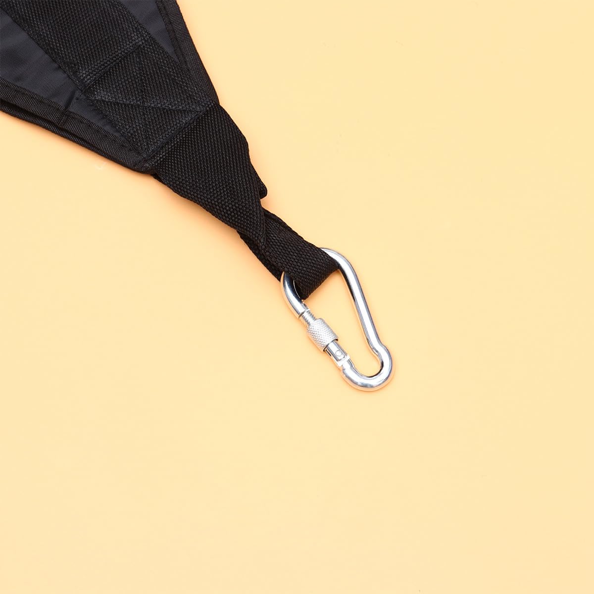 Sling Straps Trainingsgürtel aus Strapazierfähigem Nylon mit Edelstahlhaken Bauchmuskel Trainingsgurt zum Aufhängen an Klimmzugstangen Schwarz für Krafttraining und Muskelaufbau