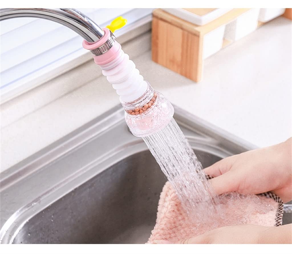 360 Grad verstellbare Wasserhahn-Verlängerung, Duscharmatur, Gadget, Wasserhahn-Verlängerung, Küche, Badzubehör (Argento)