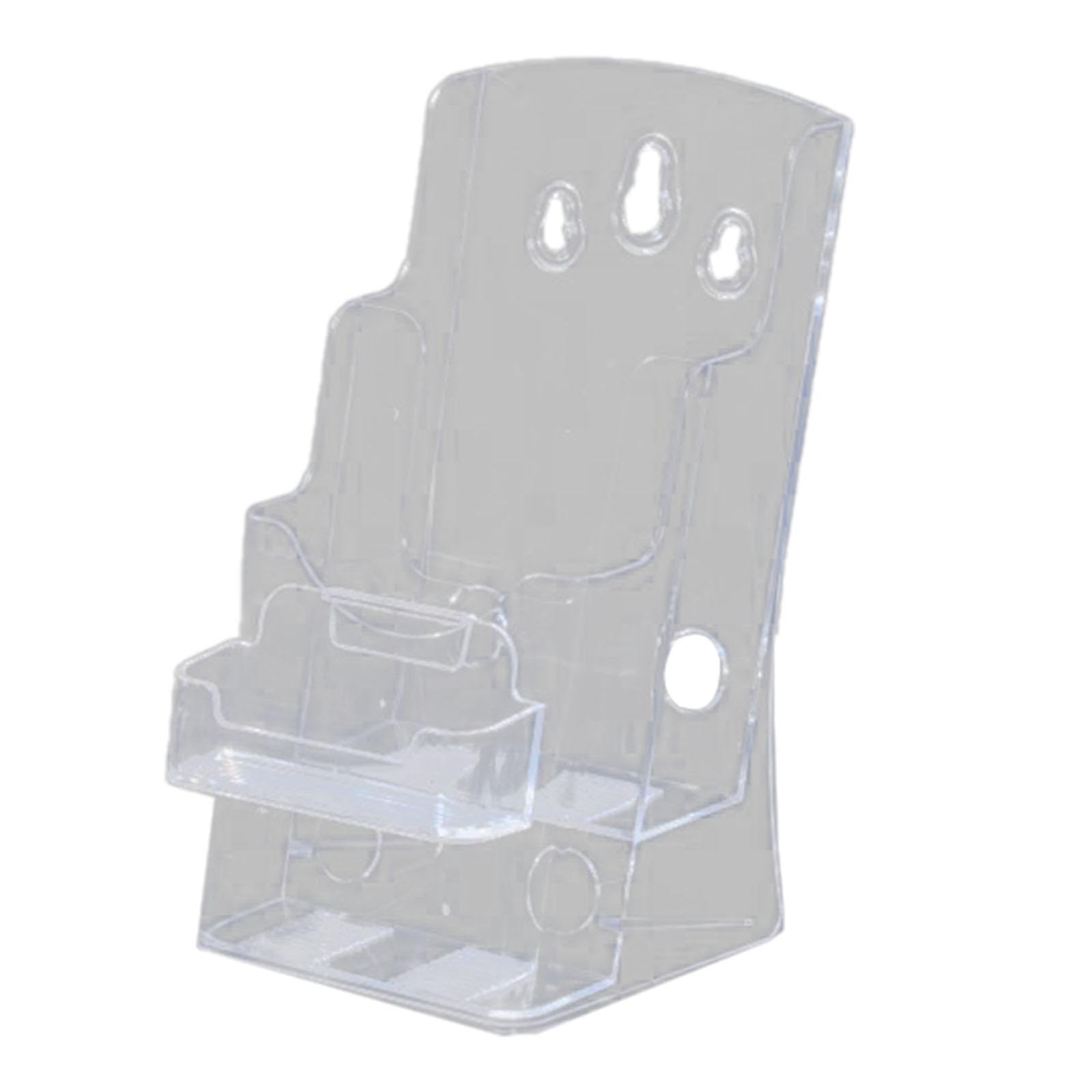 Gitohoni Acrylic Brochure Holder, Document Stand, Leaflet Stand, Flyer Holder with Material and Slanted Back for Reception, Office, Restaurant, Display, A6 2 Tiers