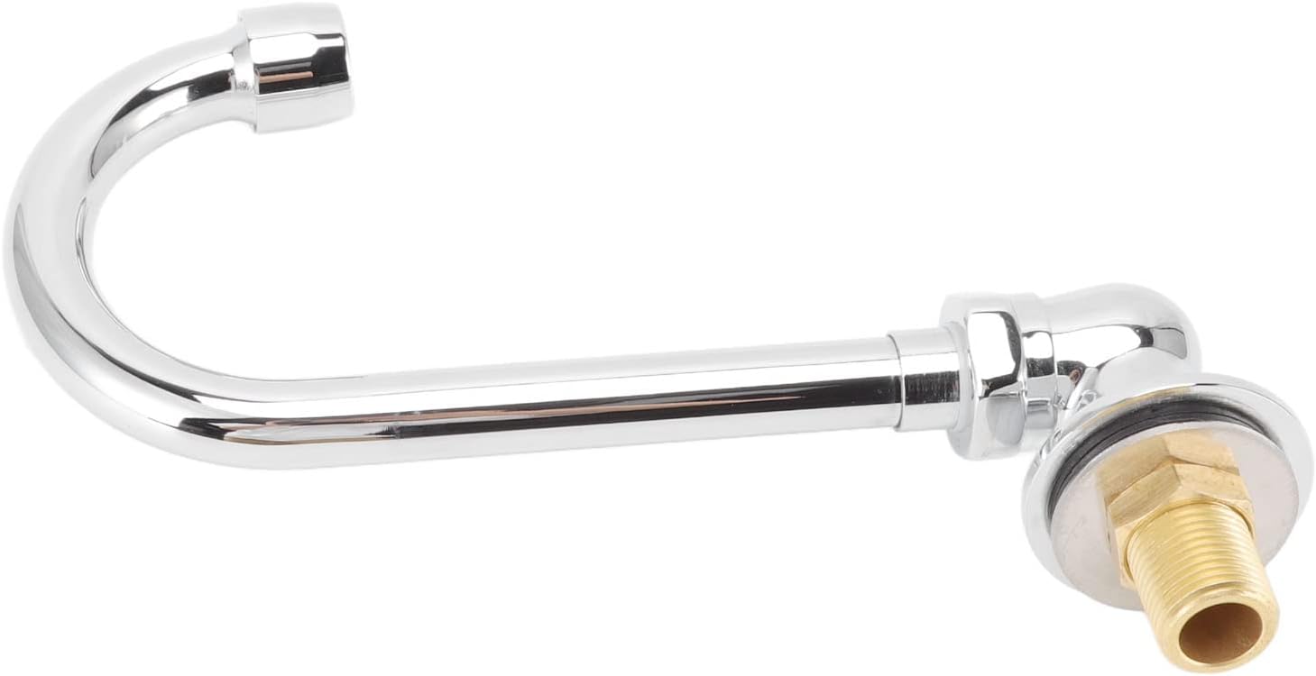 Stainless Steel Foot Pedal Faucet, Wall Mount Sink Faucet with Swivel Spout, Easy to Install and, for Hospitals Schools Offices Commercial Use