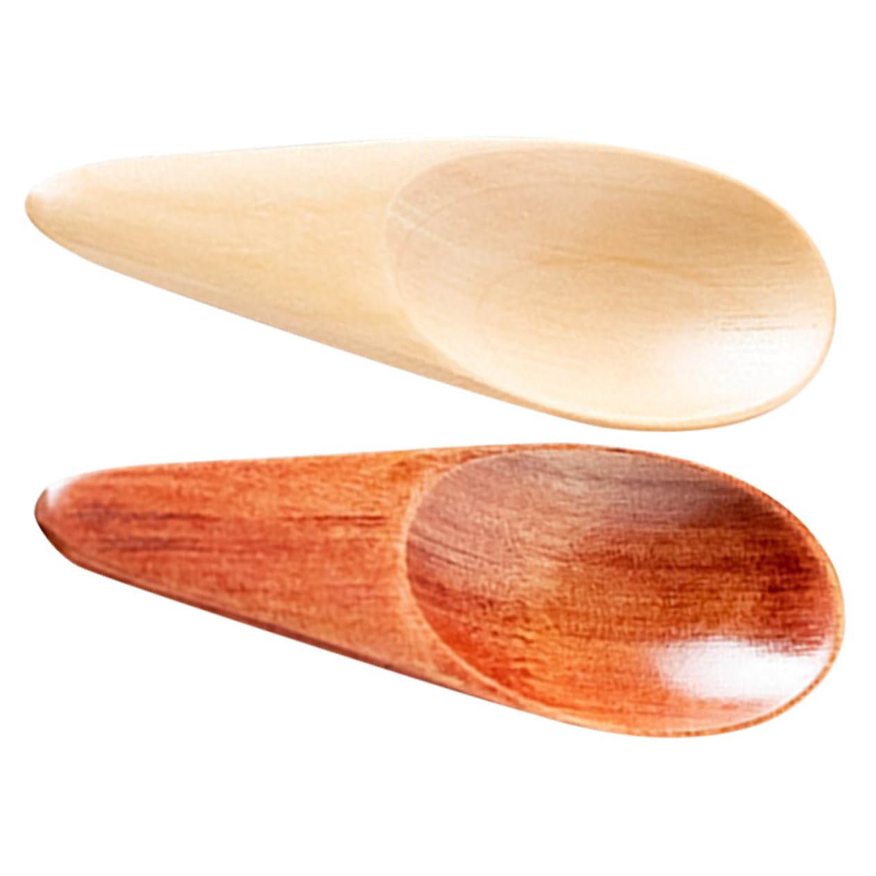 HAKIDZEL 2-pack Wooden Chasaji Tea Scoop Small Tea Spoons for Loose Leaf Seasoning Spoons Reusable Wood Multi-function Set