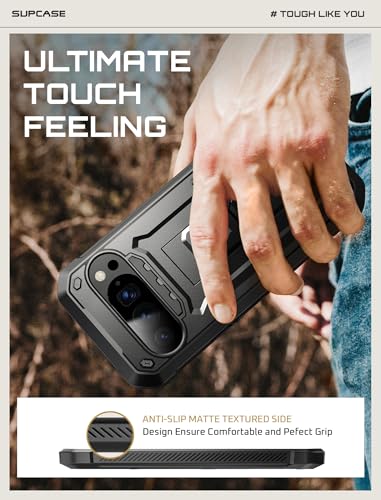 Coque Google Pixel 10 Pro antichoc robuste intégrale noire avec support clip