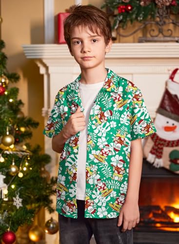 Image of BesserBay Unisex Kids 4th of July Shirt Girls Boys Patriotic Button Down Shirt American Flag Top 4-14 Years