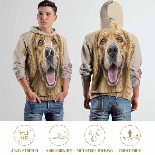 Sweat à capuche Golden Retriever 3D pull Harajuku automne hiver