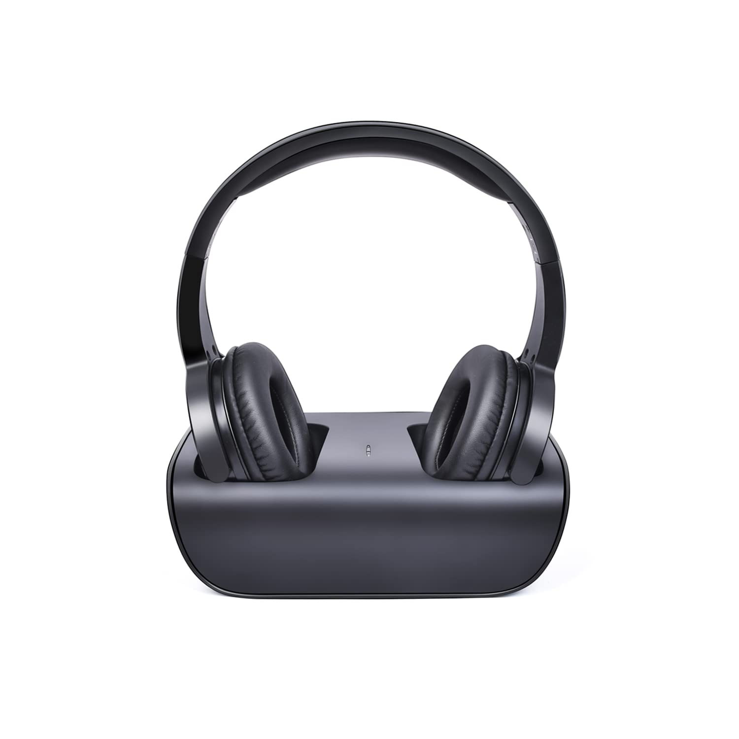 Casques TV sans Fil avec Émetteur, on-Ear Casque Audio sans Fil pour Television avec Station de Chargement, Capacité de Batterie de 10Hrs, sans Latence, portée 100m (Numérique Optique Aux RCA)