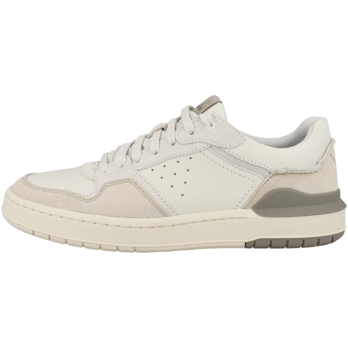 Clarks Courtlite2 Lo Mens Off White Suede, 7