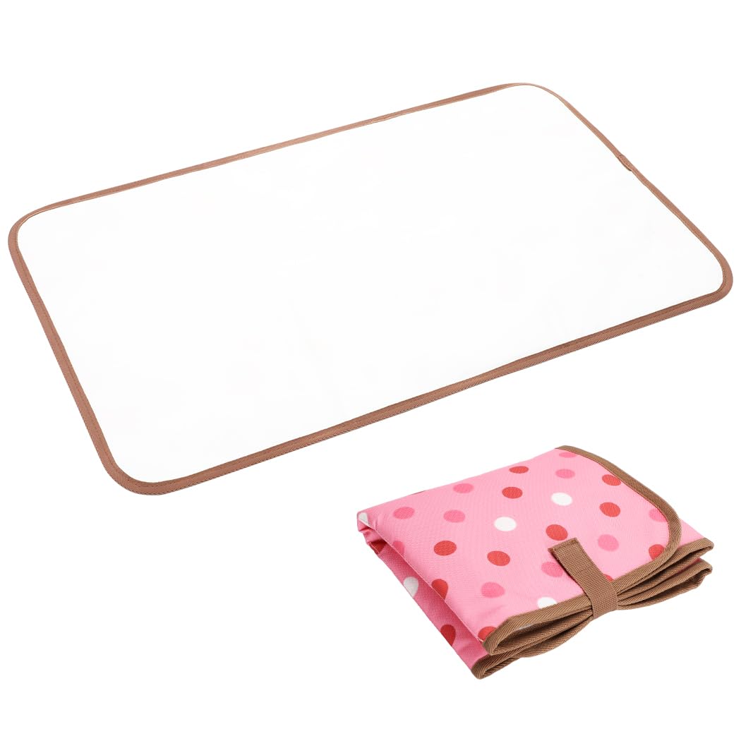 Tokokimo Portable Changing Pad, Waterproof Baby Changing Mat, Foldable Travel Diaper Chang Pad (Pink)