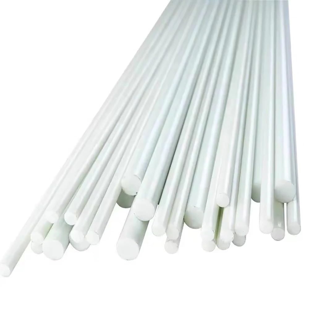20pcs White Fiberglass Rod, Diameter 1-5mm Length 500mm Solid Fiberglass Rod Arched Tent Mosquito Net Bracket(2.0x500mm)