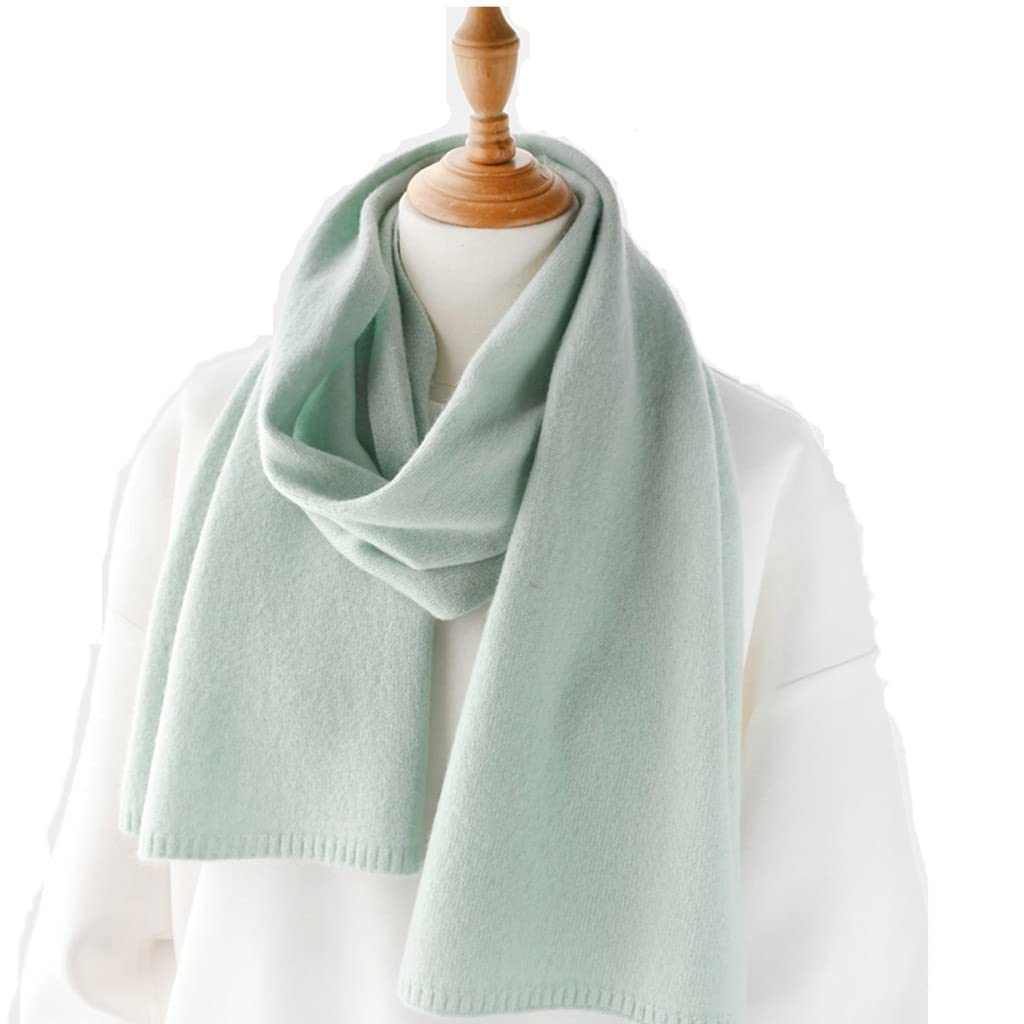 Bufandas de cachemira Mujer Bufanda de invierno Adultos Bufanda de punto de lana cálida Señoras Niñas Chal pequeño Color sólido (A 152 cm) (A 152)