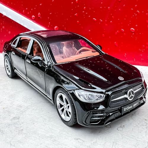 Image of 1 /32 Compatible for Benz E300l Model Car, Zinc Alloy Diecast Collectible Pull Back Toy car with Sound and Light for Kids Boy Girl Gift Black