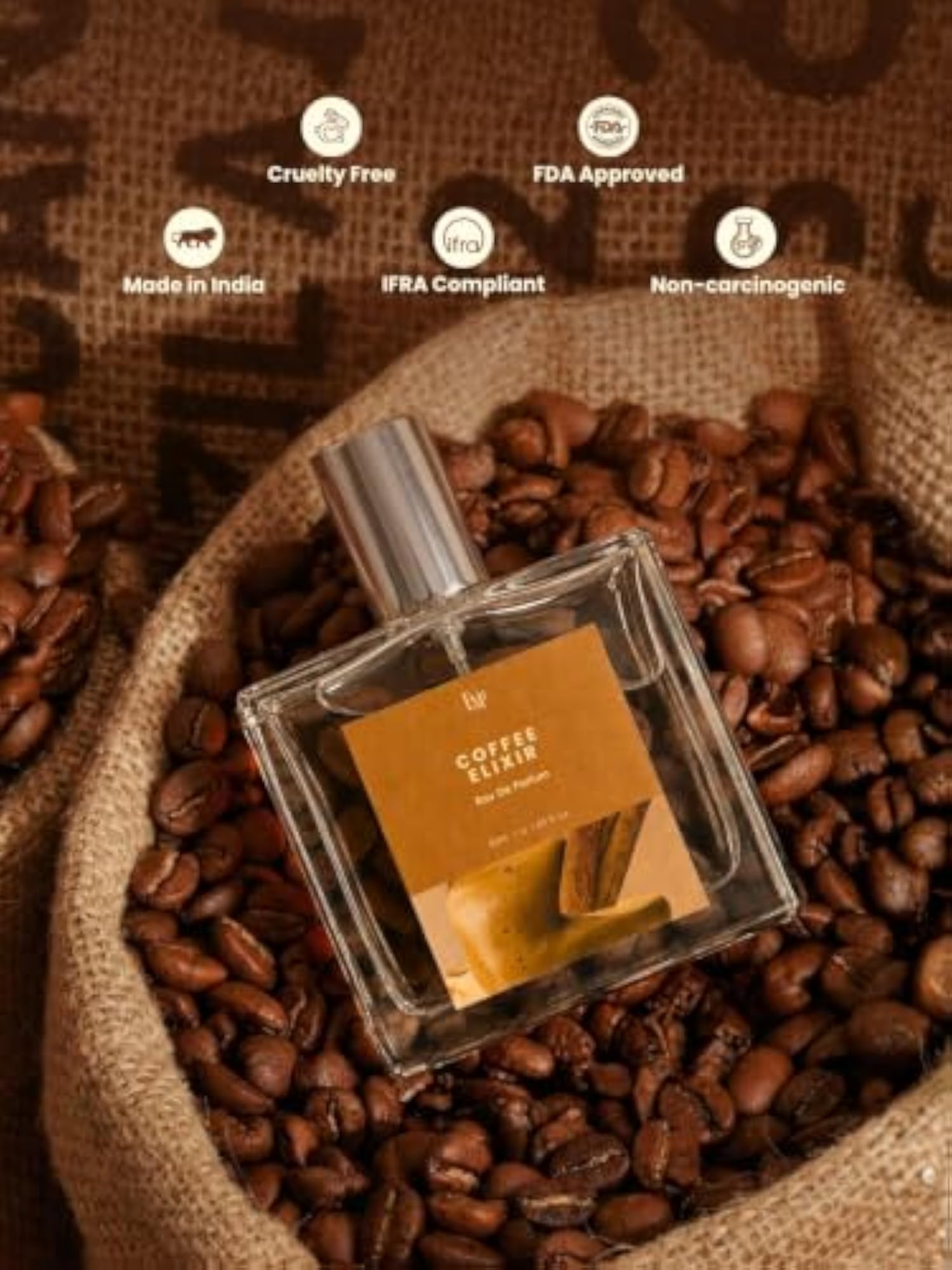 Coffee Elixir Perfume, Rich Coffee & Vanilla Fragrance
