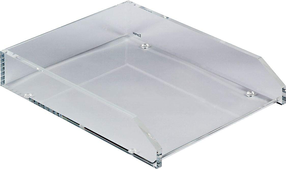 Kantek AD10 Single Letter Tray, Acrylic, Clear