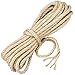 Demason 10m*8mm Cuerda de Yute, Cuerda de Cáñamo 100% Natural, Cuerda de Rascar de Gato, Cuerda para Lonas, Barcos, Manualidades, Jardinería, Floristería, Juegos de Guerra, Cuerda de Escalada
