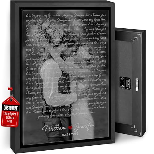 VICILO Personalized Song Lyrics Framed Canvas, First Dance Anniversary Couples