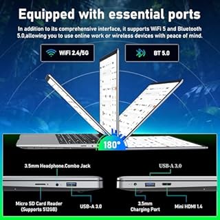 Brhona 15,6" Ordinateur Portable Win11 Pro avec 8 Go de RAM,SSD 256 Go,MS Office 365,écran 100% sRGB,processeur N4000,Wi-FI 5 Double Bande,Bluetooth 4.2,USB-A,HDMI,écran FHD 1920 x 1080 (8GB+256 SSD)